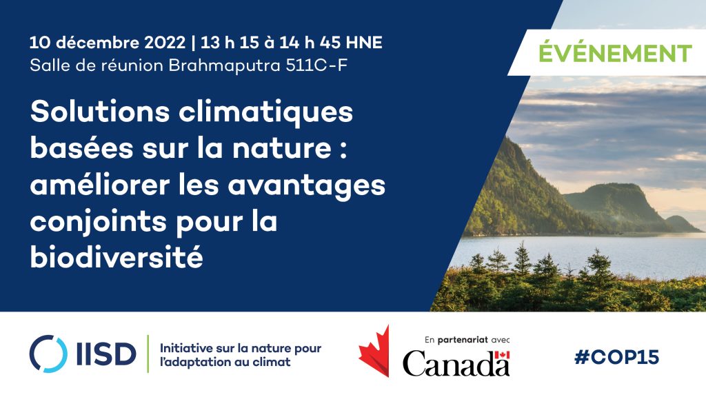 COP 15 event card in French